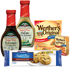 Salad Dressing, Sugar Free Cookies and a bag of Werther's Original