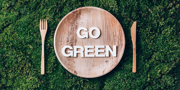 Plate on Grass, Go Green