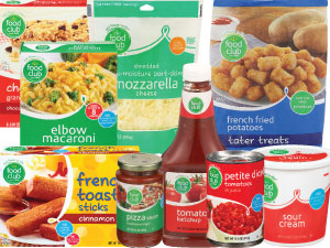 Collage of Food Club Products