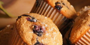 100% Whole Wheat Blueberry Muffins Recipe