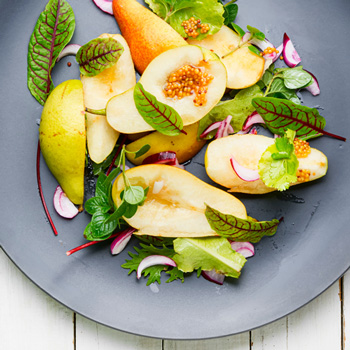autumn salad with pears