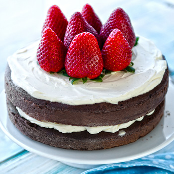 Chocolate Strawberry Cream Cake