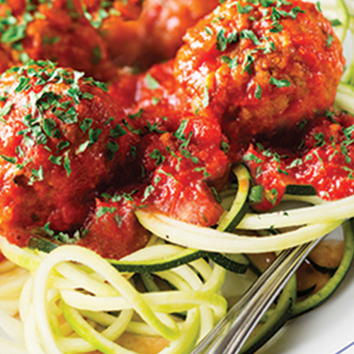 Zucchini Spaghetti Turkey Meatballs