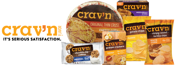 Collage of Crav'n Flavor Products